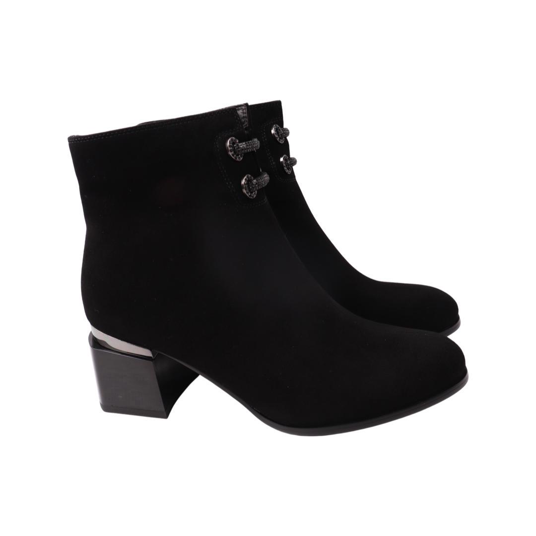 Ботильоны женские Velly из замши р. 37 Черный (121-21DH)