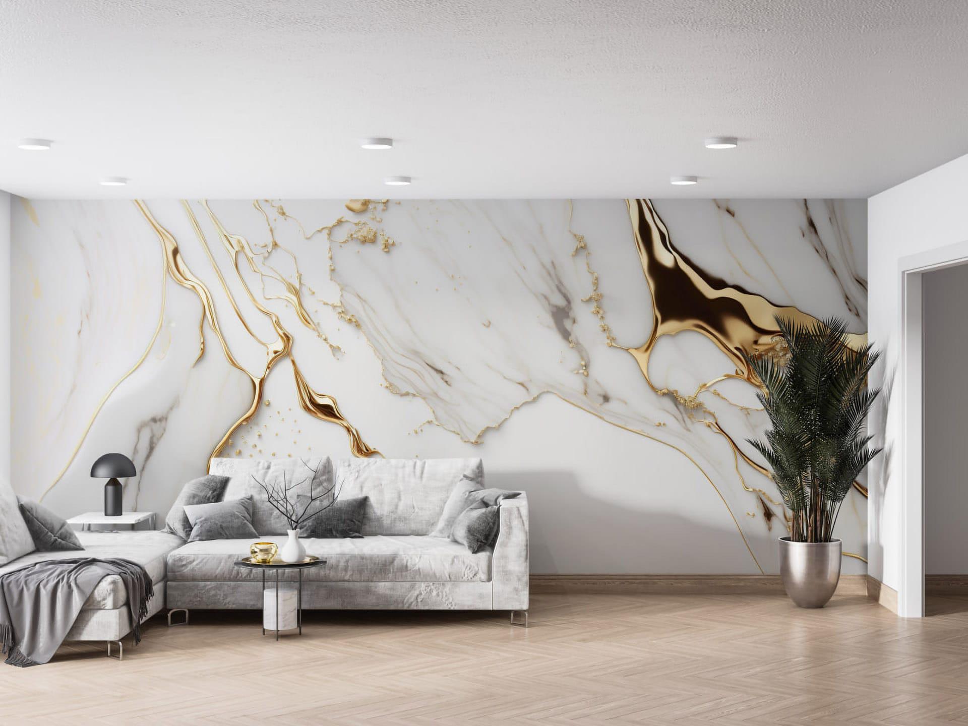 Фотообои флизелиновые Styleo Print-walls Капли золота 049 300х250 см (Pw-049/2)