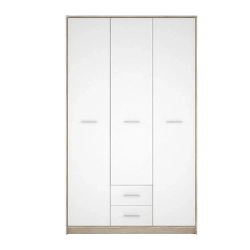 Шкаф для одежды с ящиками Гербор Непо SZF3D2S N Дуб сонома/Нимфея альба (GRB-1438)