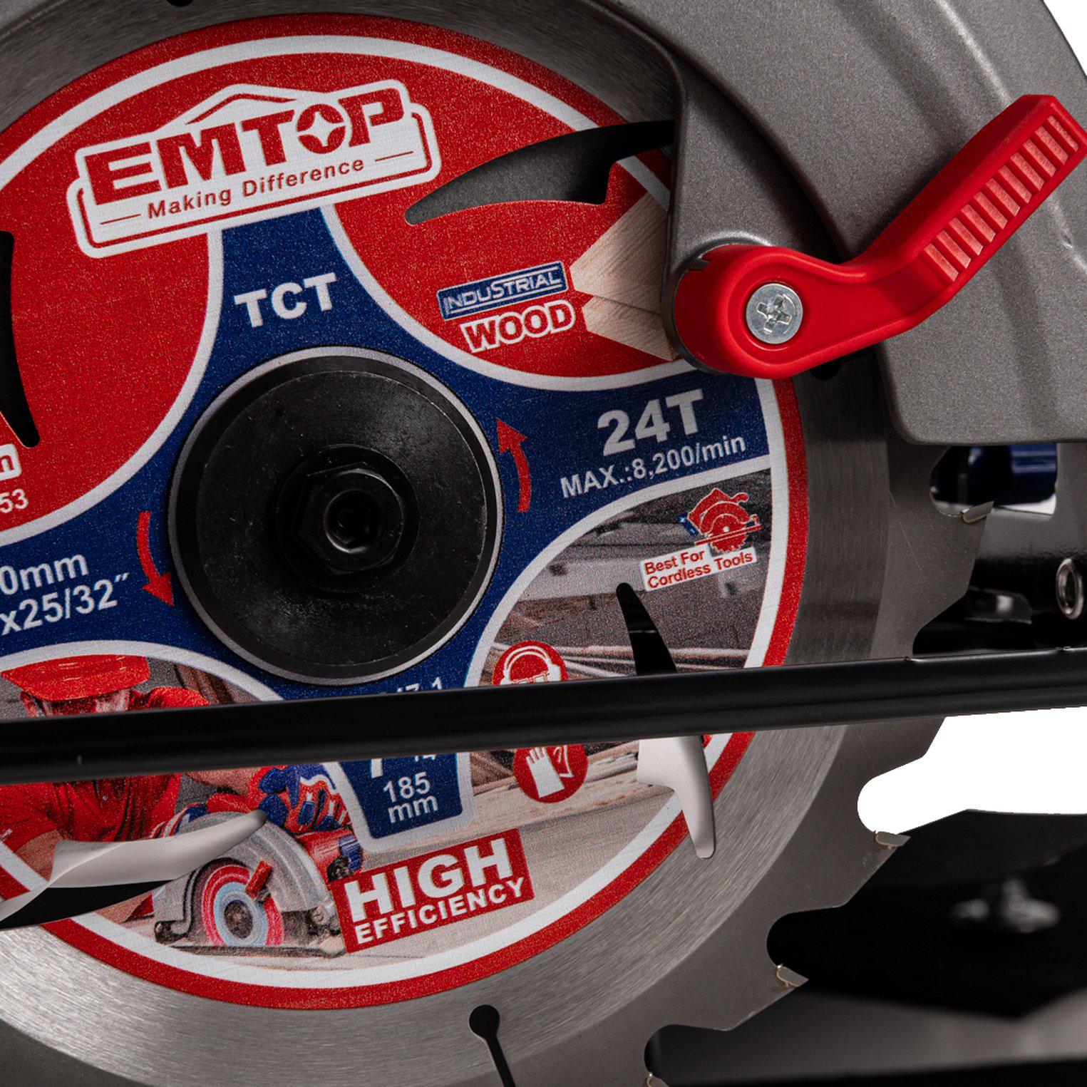 Пила дискова акумуляторна EMTOP ELCS18511 - фото 7 Пила дискова акумуляторна EMTOP ELCS18511 - фото 7