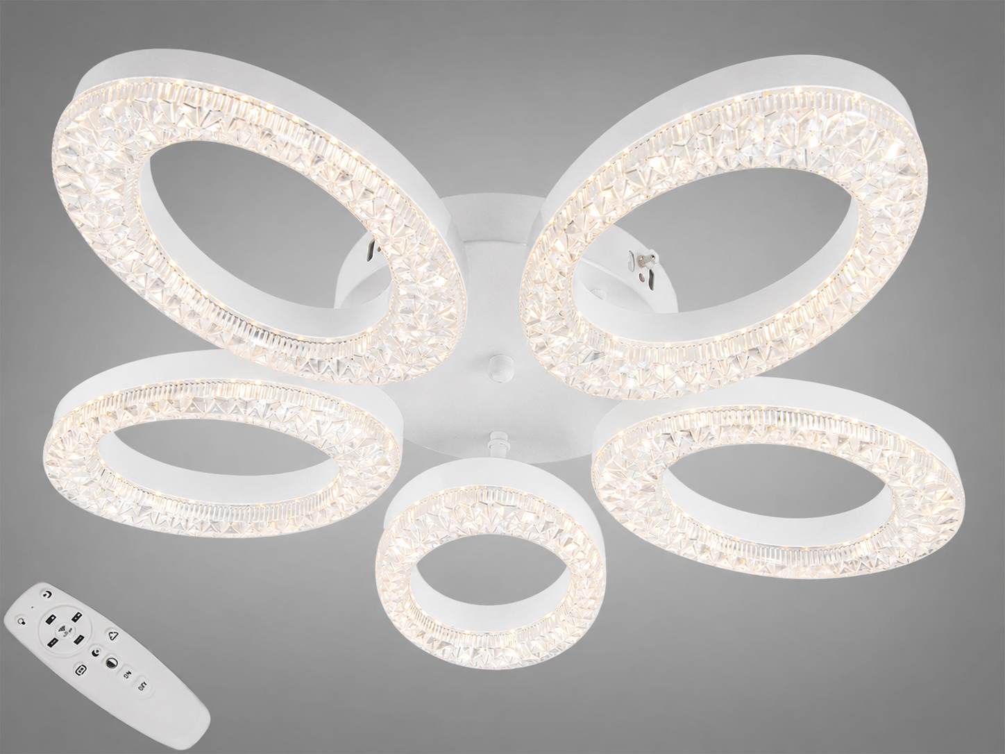 Люстра потолочная LED Diasha пульт/53 Вт Белый (5607/5WH)