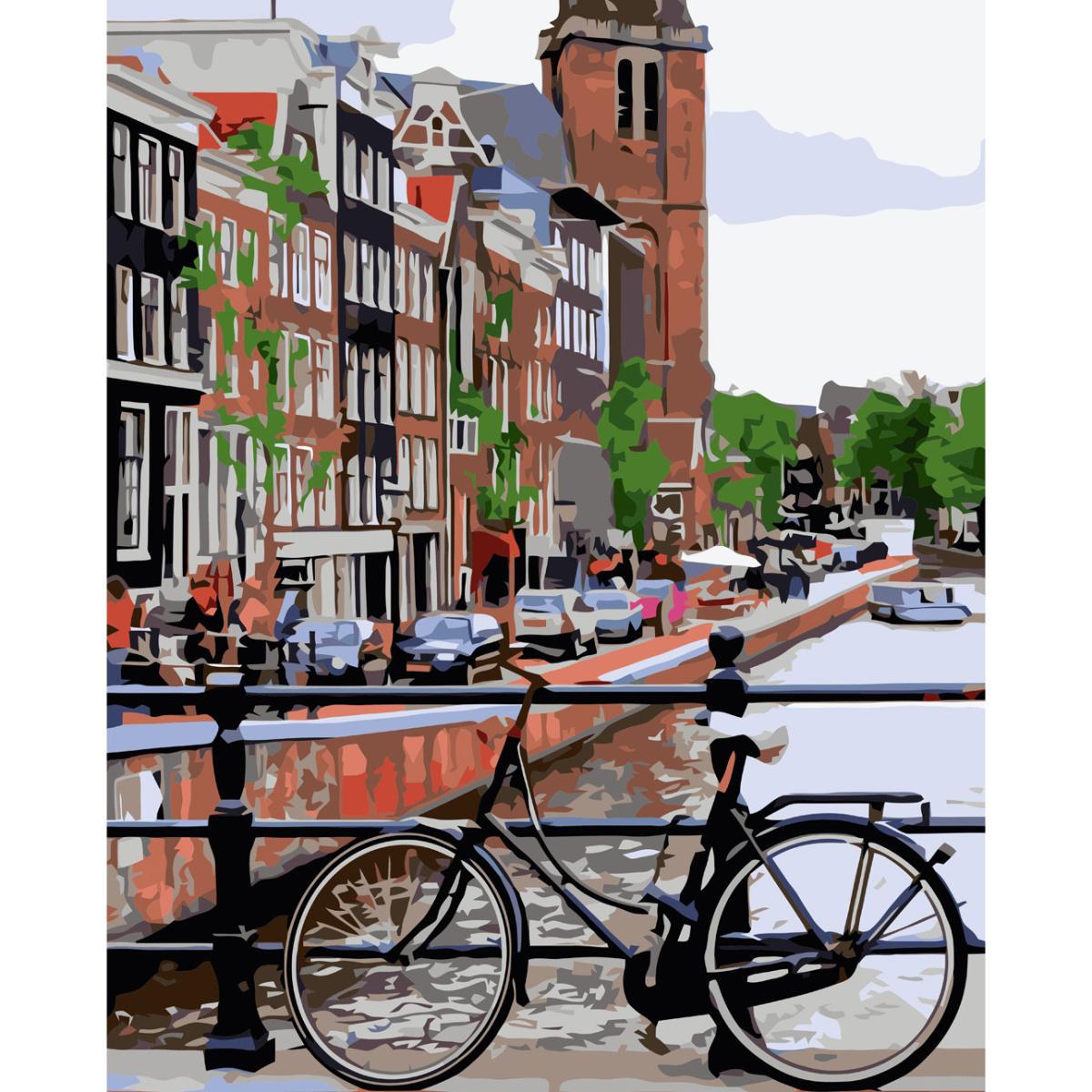 Картина по номерам Strateg Прогулка на велосипеде 40x50 см (VA-3773)