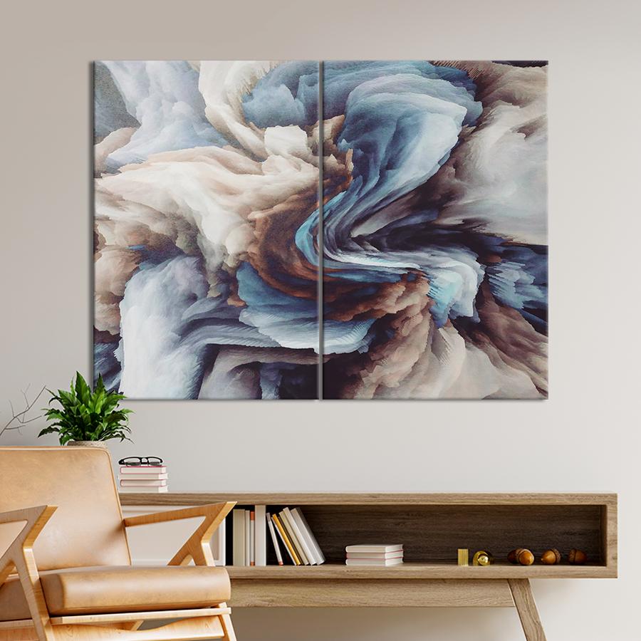 Картина абстракция Мистический абстрактный туман 111x81 см (A955-2)