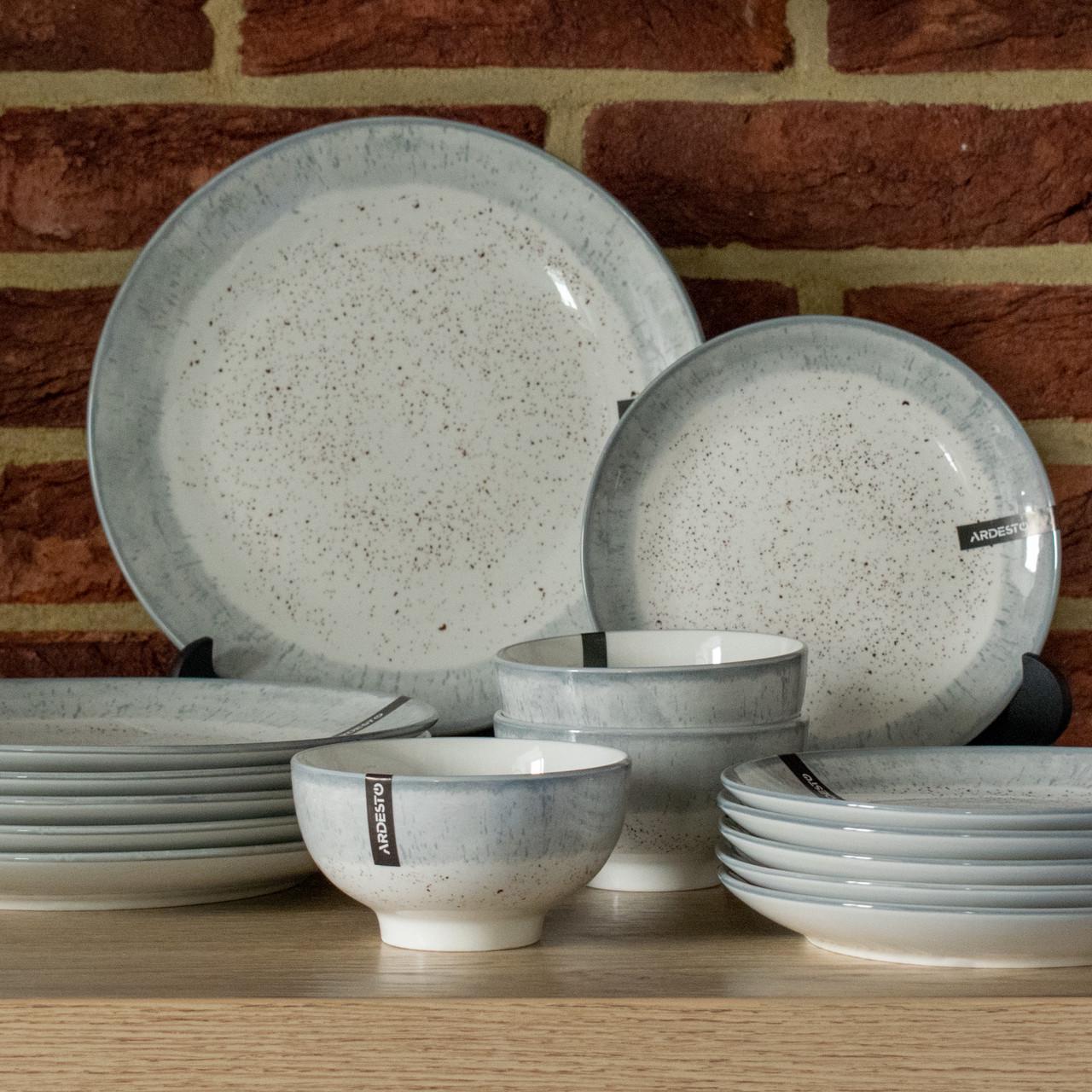 Сервиз Ardesto Siena 15 SW Бело-серый - фото 2 Сервиз Ardesto Siena 15 SW Бело-серый - фото 2