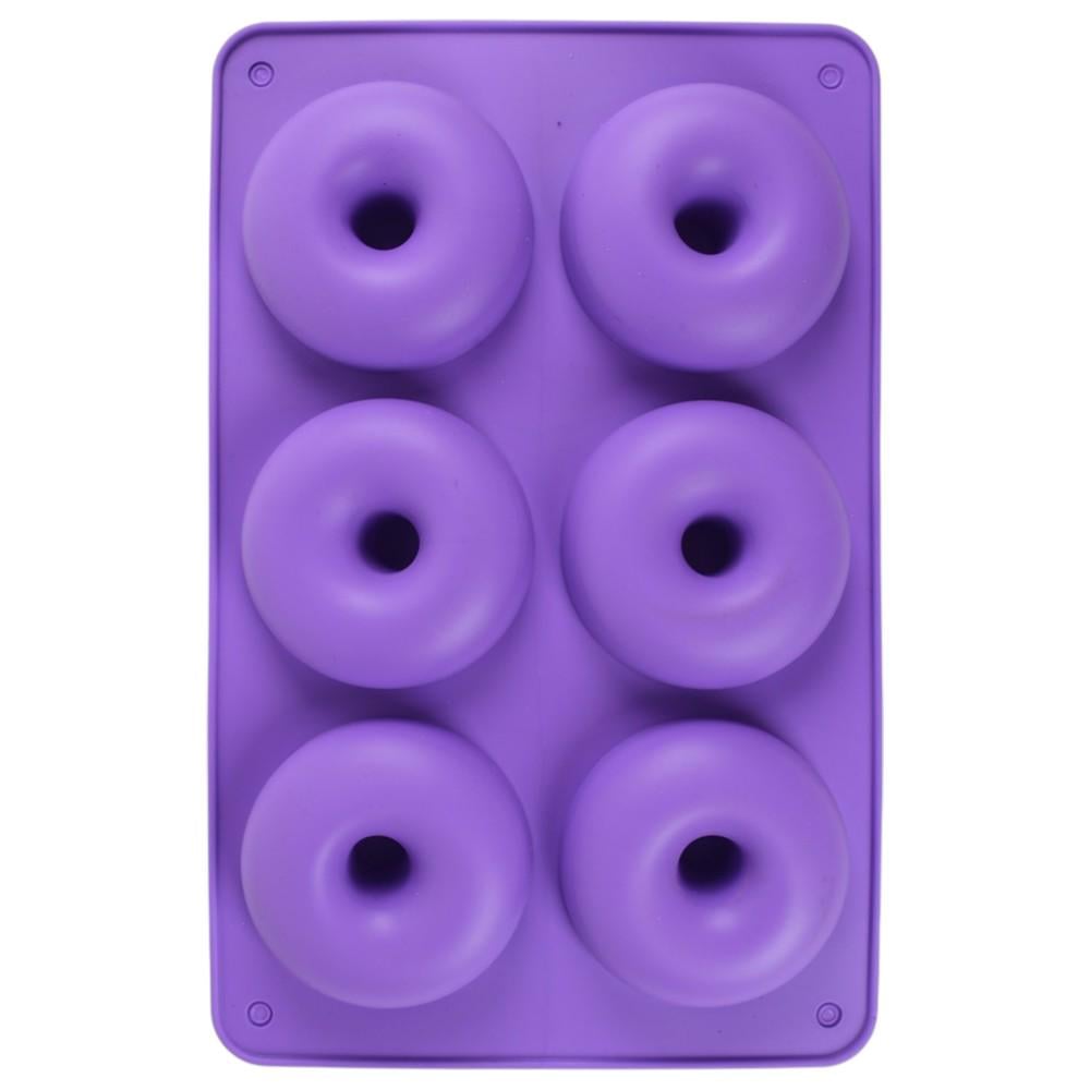 Форма для пончиков силиконовая Donuts R34954 6 ячеек 27,8х17,7 см Фиолетовый (36522228)