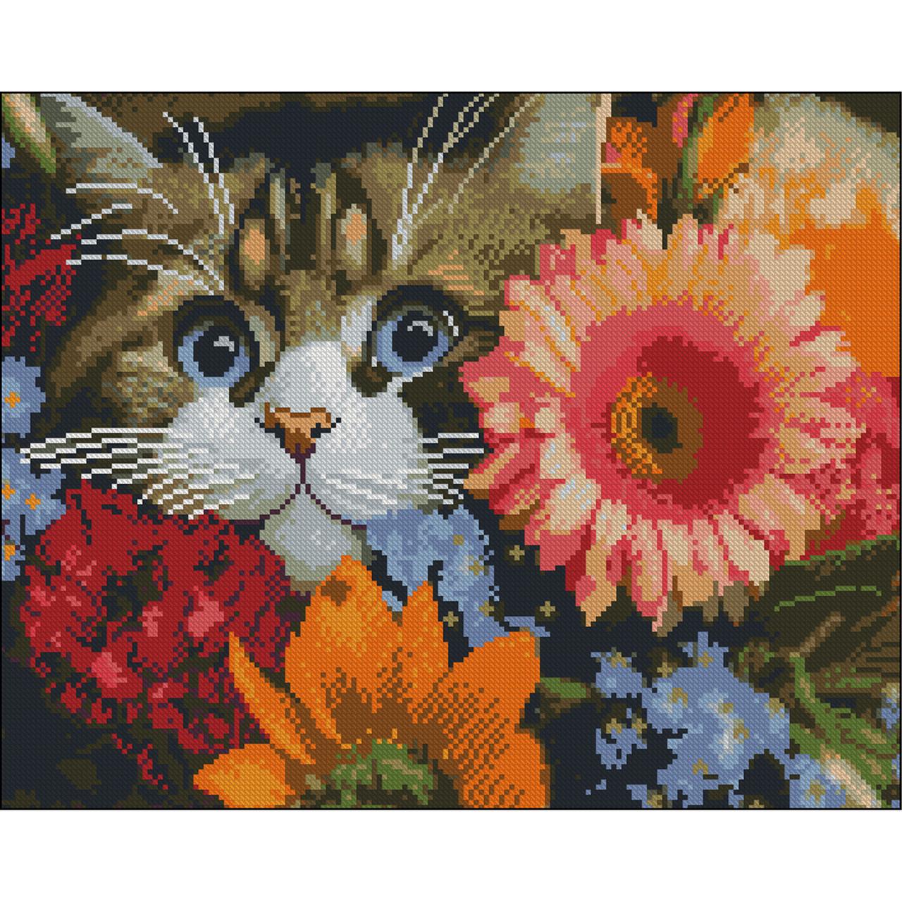 Алмазная мозаика Strateg Голубоглазая без подрамника 40х50 см (ZAV4050-11)