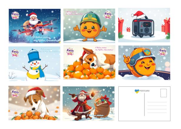 Открытки новогодние APRIORI С Новым Годом 10х15 см 8 шт. (UA7798779898777987)