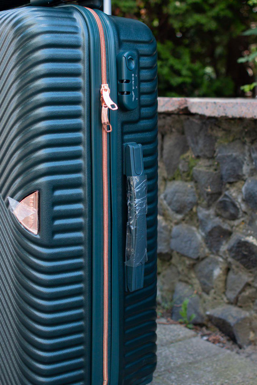 Чемодан пластиковый Wings WN-01 S Темно-зеленый (11881147) - фото 4 Чемодан пластиковый Wings WN-01 S Темно-зеленый (11881147) - фото 4