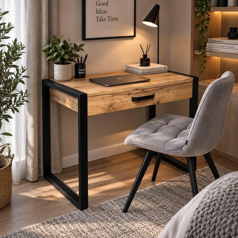 Компьютерный стол Mebels Room с ящиком Дуб Крафт золотой