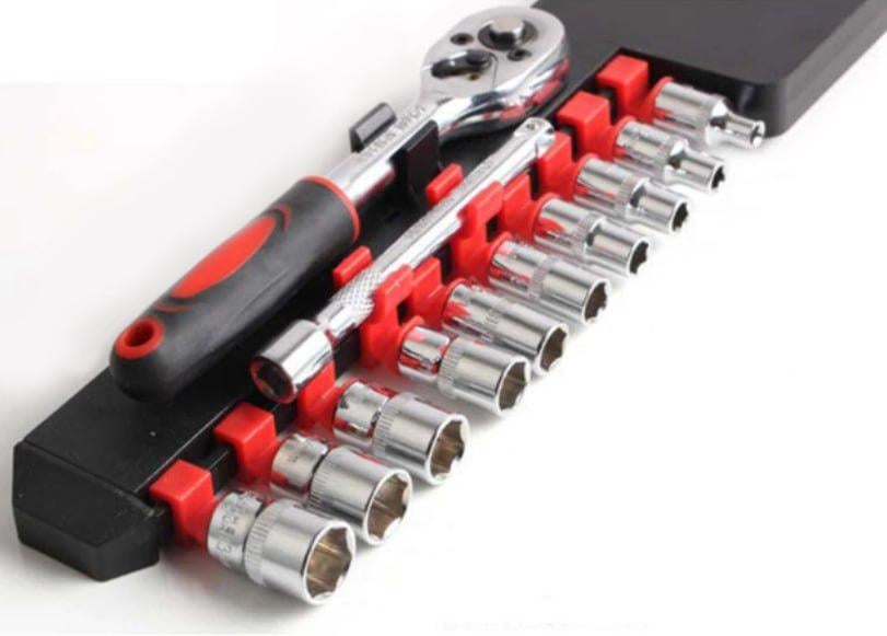 Набор торцевых головок с трещоткой 1/4" 12 быстроразъемных ключей BS1 (BS1)