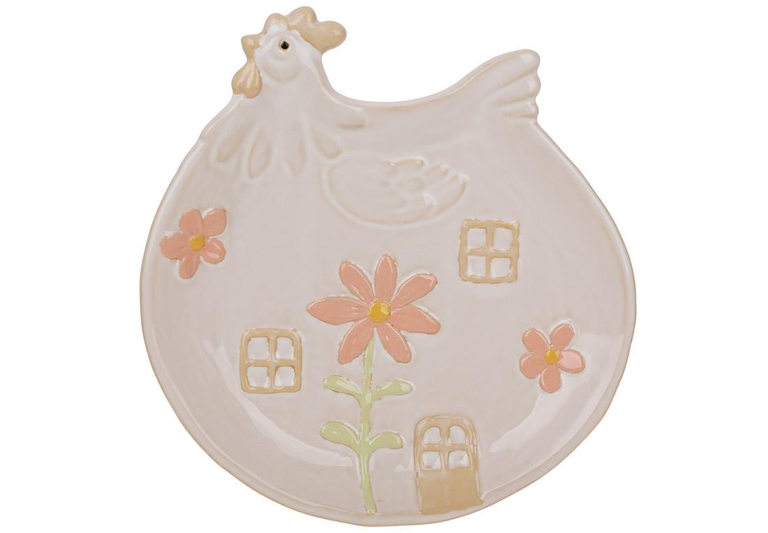 Тарелка керамическая Курочка 20,2x19,5x2,6 см (834-897)