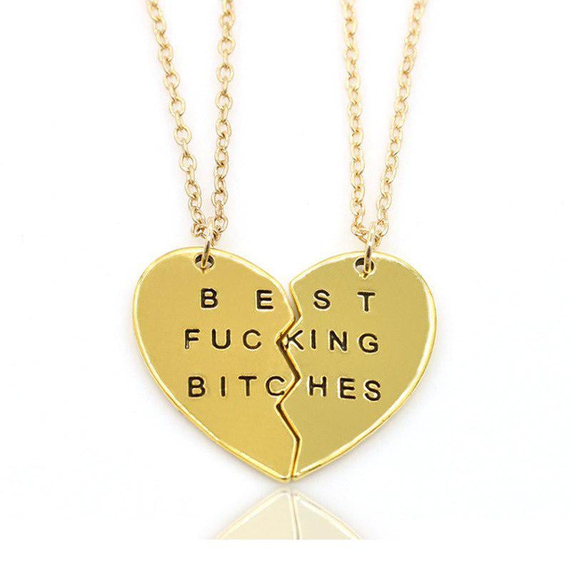 Кулон для двоих подруг Best Fucking Bitches 2 шт. (28010)