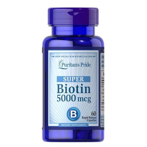 Биотин B-7 Puritan's Pride Biotin 5000 mcg 60 капс. (13430)