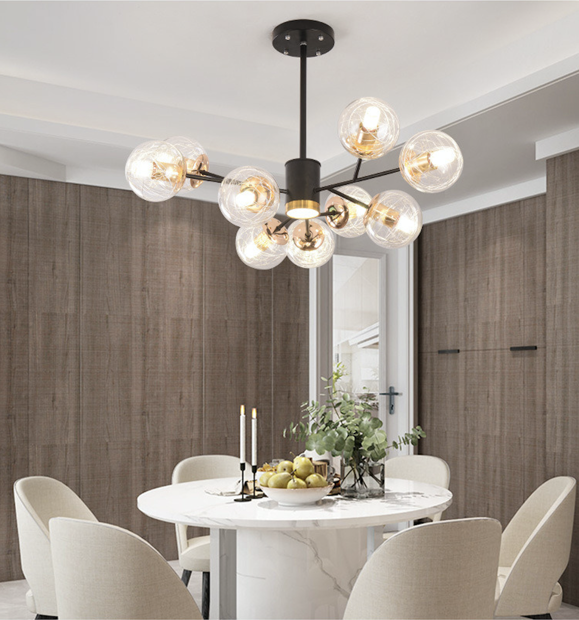 Люстра Modern Amber Bubble (057288/9 bk/am)