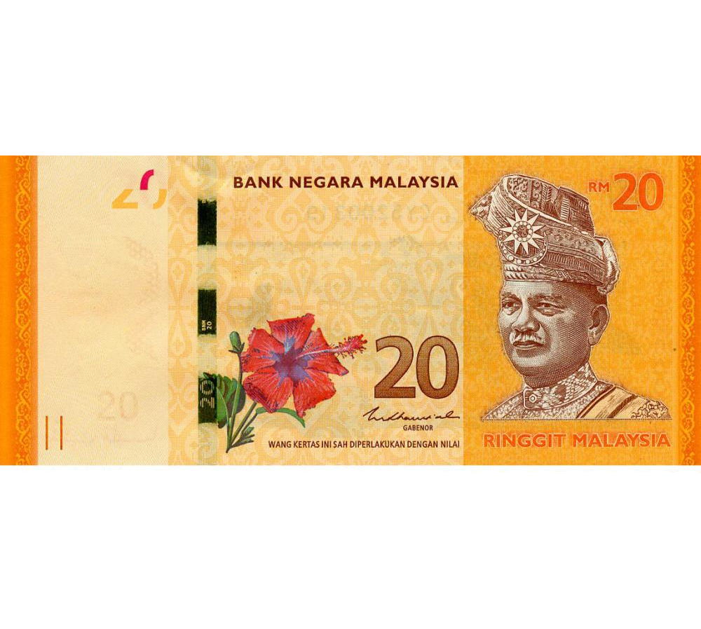 Коллекционная банкнота Малайзия 20 ринггитов 2011 2024 UNC Черепаха (P54c)