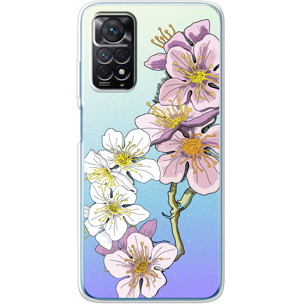 Чохол BoxFace Xiaomi Redmi Note 11 Pro Cherry Blossom Прозорий силікон (44185-cc4-44185)