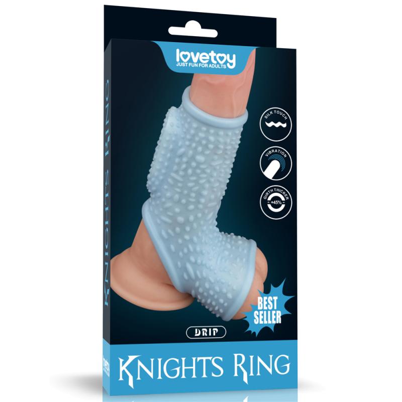 Насадка на пенис Vibrating Drip Knights Ring with Scrotum Sleeve Blue (1000061027) Насадка на пенис Vibrating Drip Knights Ring with Scrotum Sleeve Blue (1000061027)