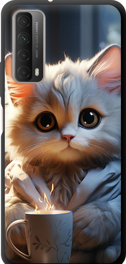 Чехол на Huawei P Smart 2021 White cat (5646b-2100-42517)