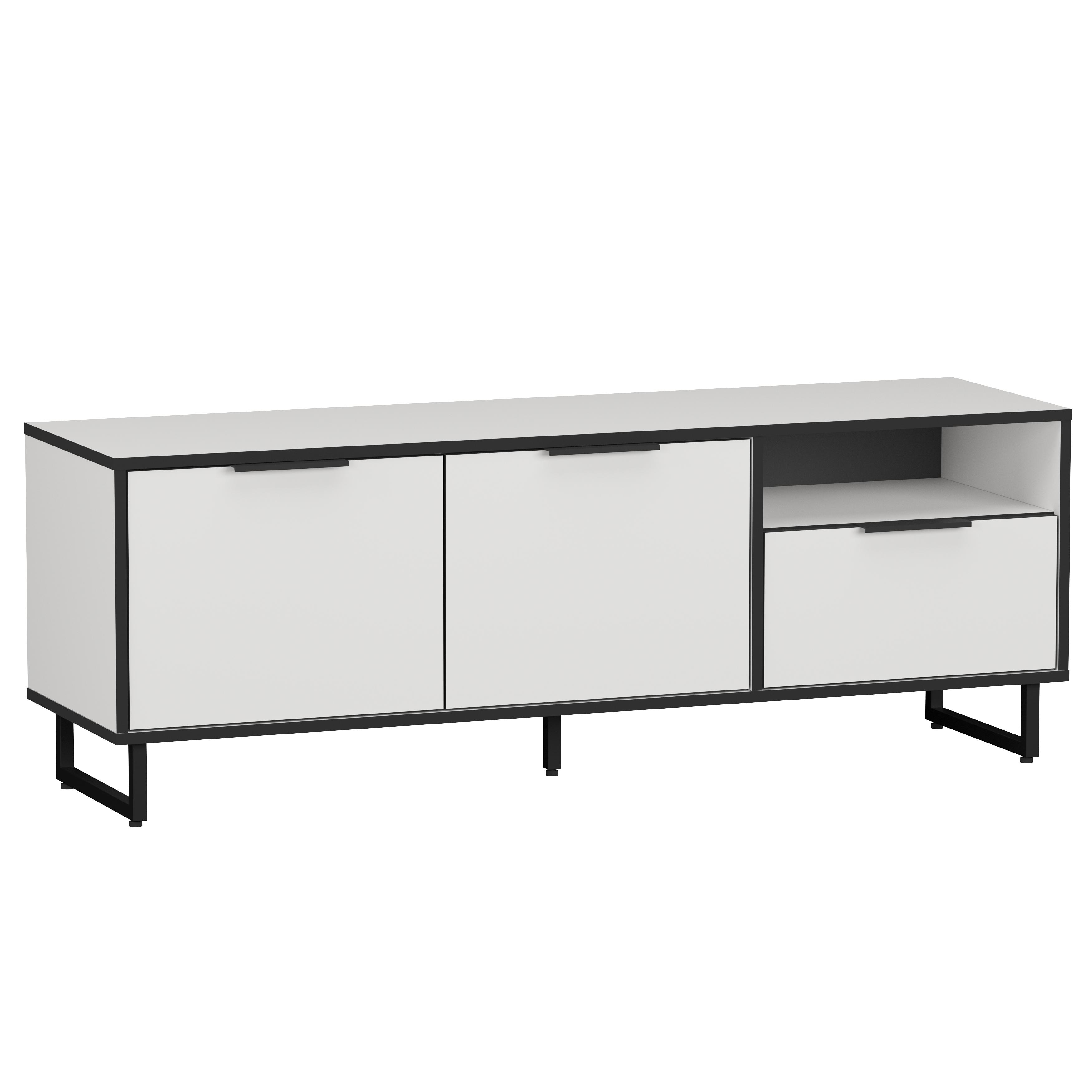 Тумба під телевізор Moreli Forte F-0007 Loft 1400х505х400 мм Білий (f-0007-wh)