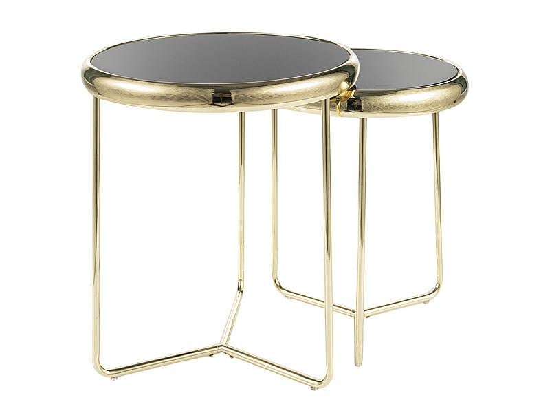 Журнальний столик Signal SCARLET II комплект Чорний/Золотий (SCARLETIICZL) - фото 1 Журнальний столик Signal SCARLET II комплект Чорний/Золотий (SCARLETIICZL) - фото 1