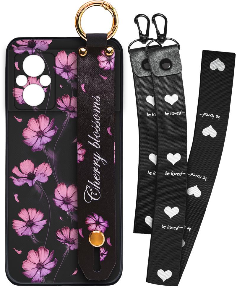 Чехол SHLab Xiaomi Poco M5 Cherry Blossoms + два ремешка с карабином (32170)