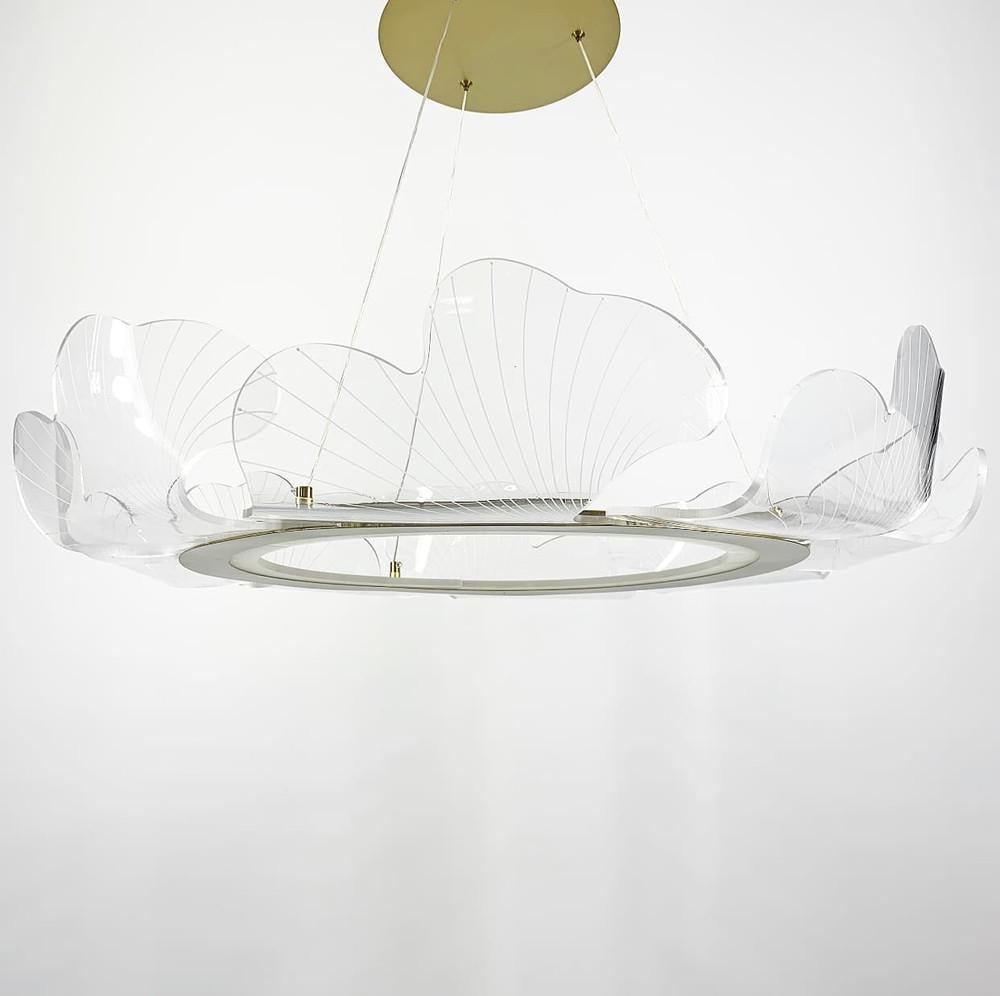 Люстра підвісна INTENS у формі кільця з прозорими пелюстками з акрилу 60 см (DE 1) - фото 4