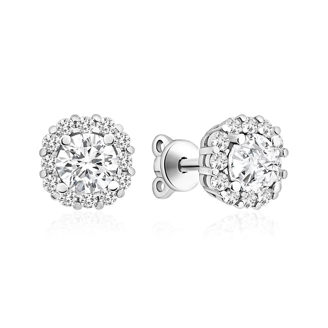 Серьги серебряные Halo Sparkle 925° (21774)