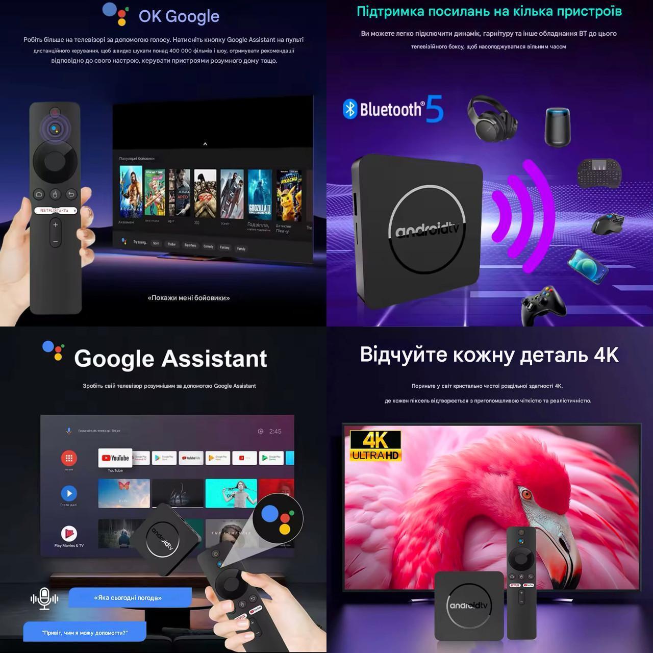 Смарт-приставка Q10 4/32 Гб Android 14 Налаштована - фото 6 Смарт-приставка Q10 4/32 Гб Android 14 Налаштована - фото 6