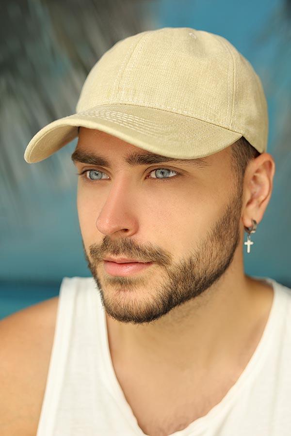 Бейсболка Braxton мужская Fashion cap Бежевый (1613)