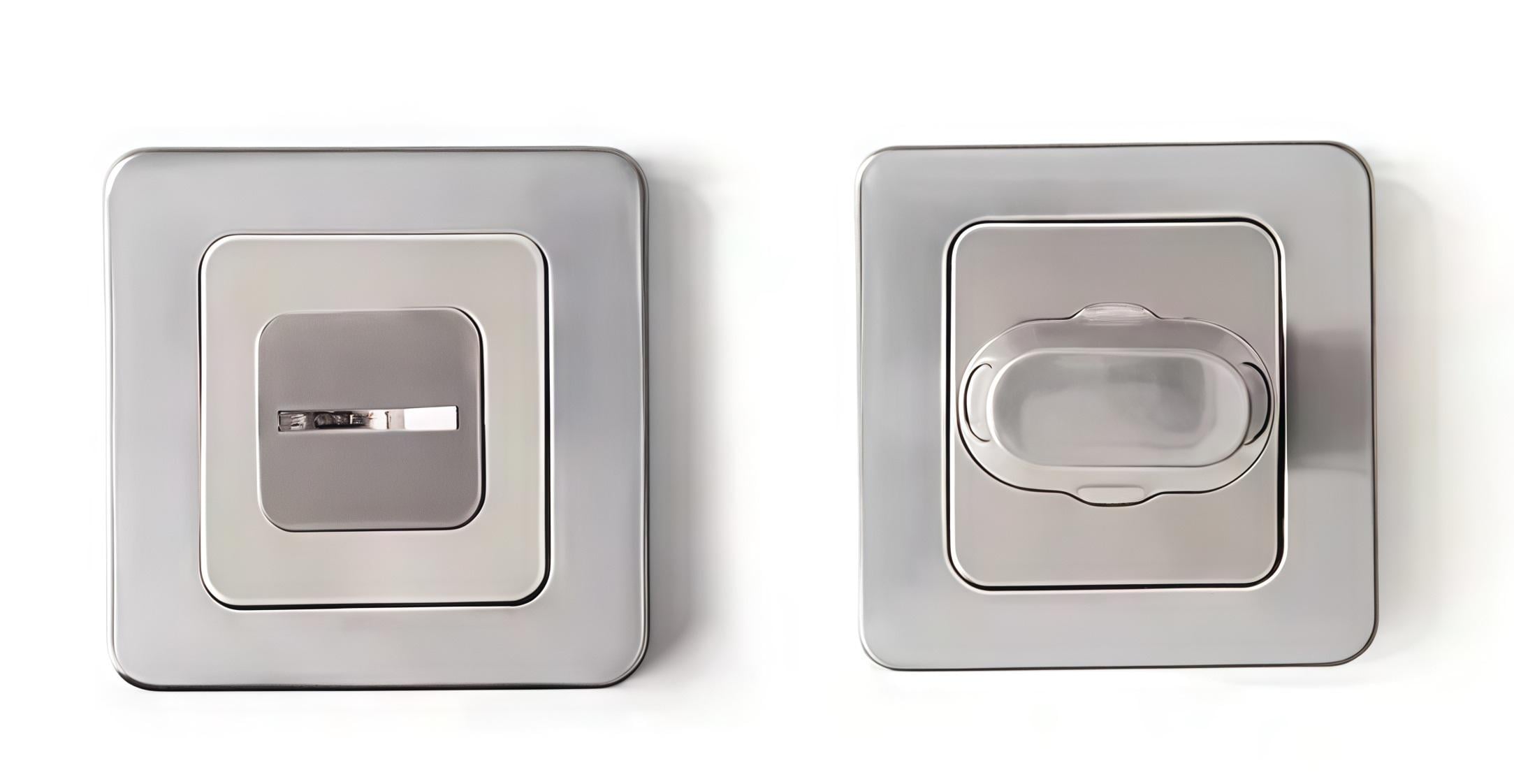 Фіксатори Code Deco WC-2207-CRM/CR комплект матовий Хром (1703459058)