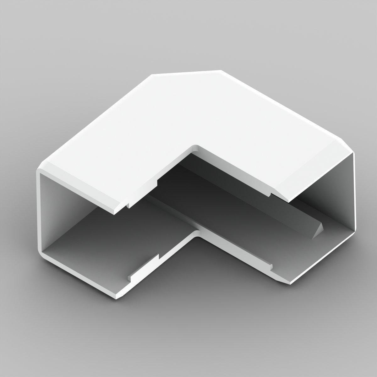 Угол наружный KOPOS для короба LHD 20x20 мм ПВХ Белый (8626_HB)