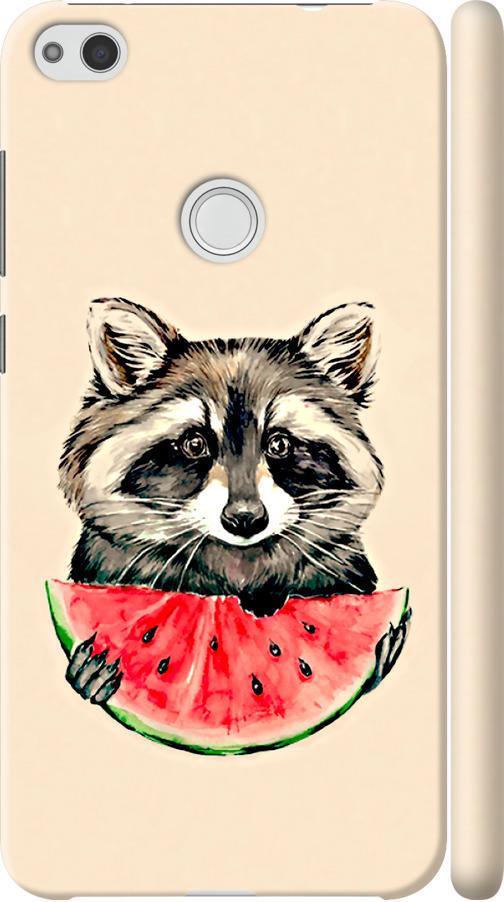 Чехол на Huawei P8 Lite (2017) Енотик с арбузом (4605m-777-42517)