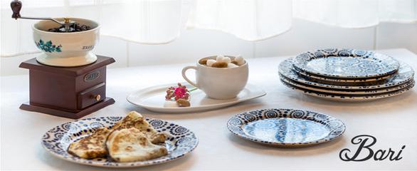 Набір десертних тарілок IPEC Bari Ø 19 см кам'яна кераміка 6 шт. Білий (UK-FDB19A) - фото 2