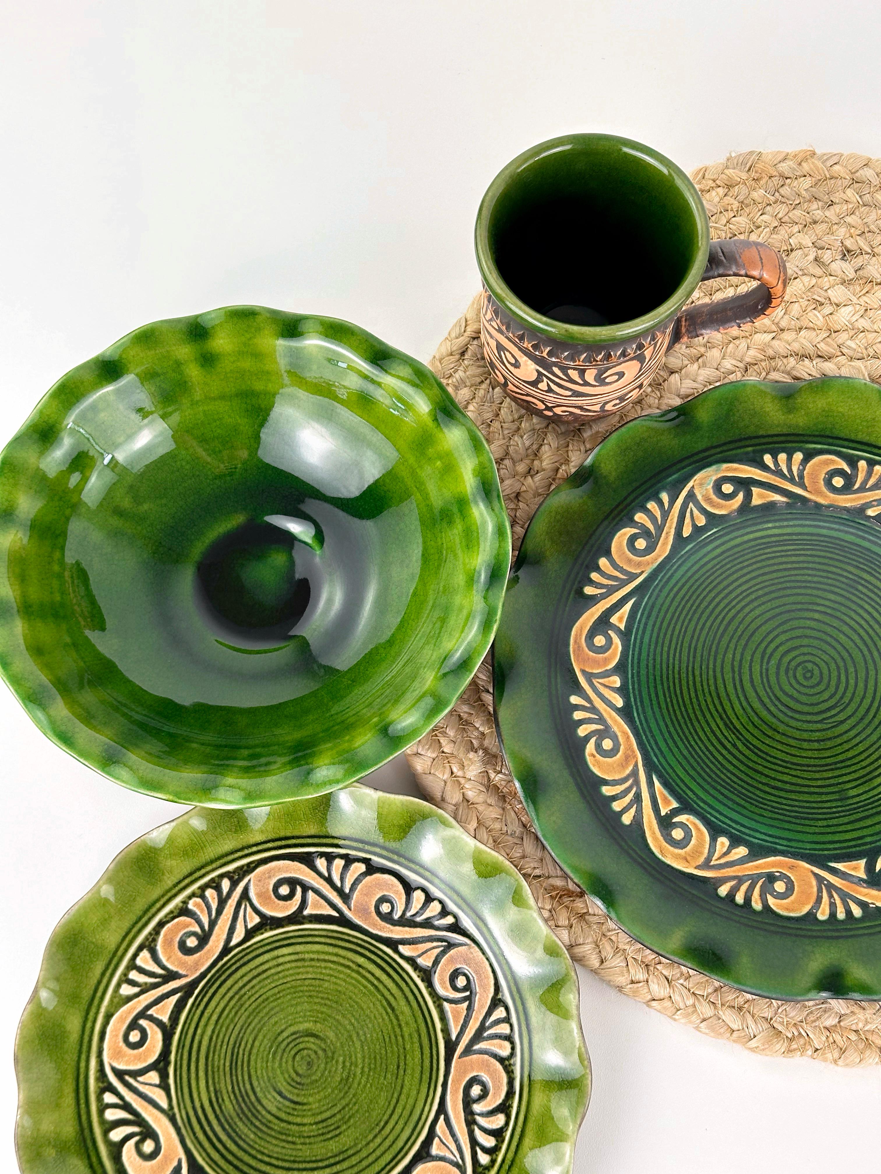 Набор глиняной посуды для обеда на 2 человек Гражда Коричневый (17019-8) - фото 12 Набор глиняной посуды для обеда на 2 человек Гражда Коричневый (17019-8) - фото 12