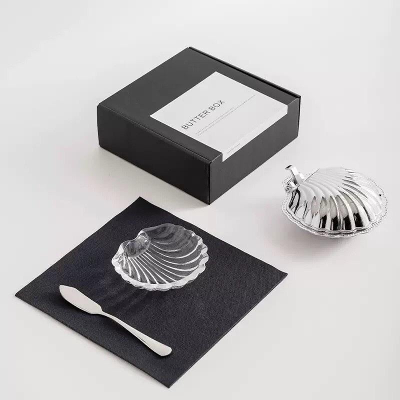 Ікорниця Мушля з нержавіючої сталі в вінтажному стилі