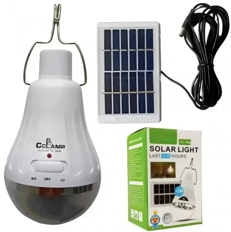 Светодиодная лампа Solar Light CL-028 Max с солнечной панелью 10 Вт 5600 K (8423)