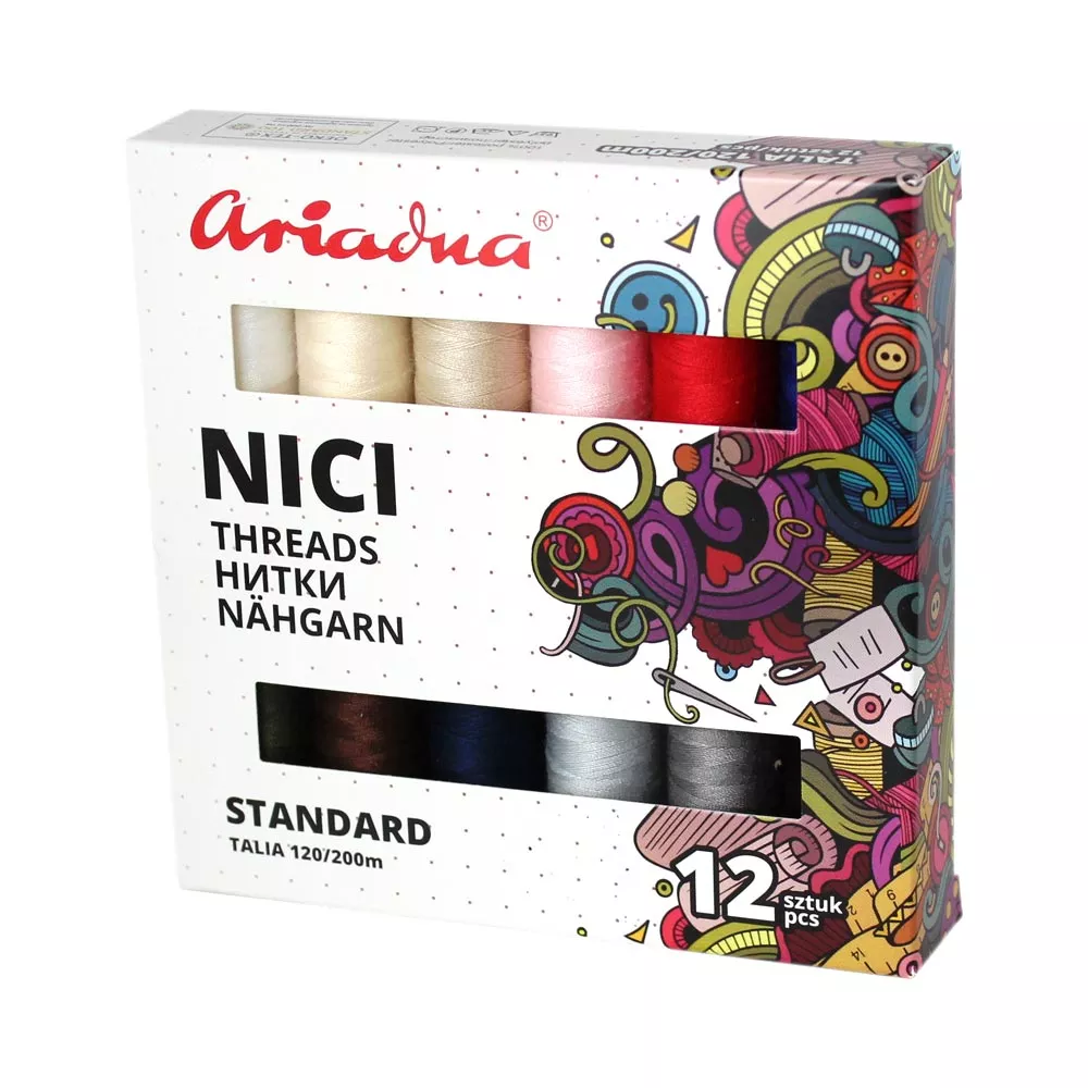 Набор нитей Ariadna Standard Base Talia 120 200 м 12 цветов (26286488) Набор нитей Ariadna Standard Base Talia 120 200 м 12 цветов (26286488)