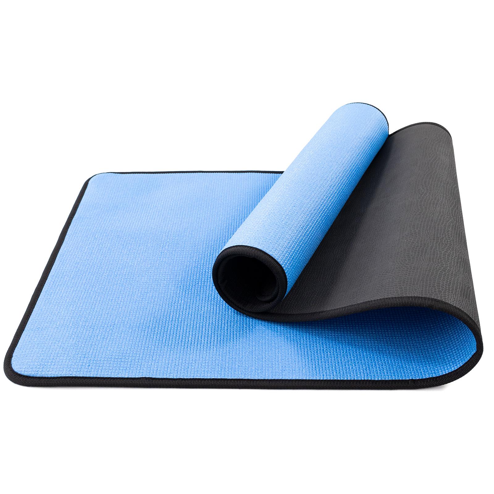 Килимок для йоги та фітнесу EVA Osport Yoga Pro/8 мм Чорно-синій (OF-0275)