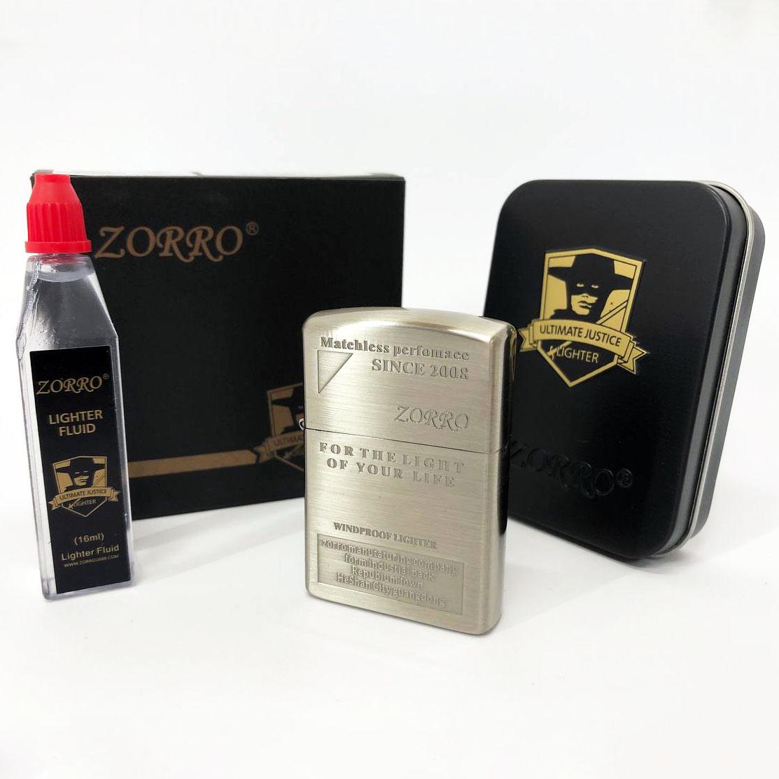 Зажигалка бензиновая Zorro HL-283 Нержавеющая сталь (310851) - фото 8