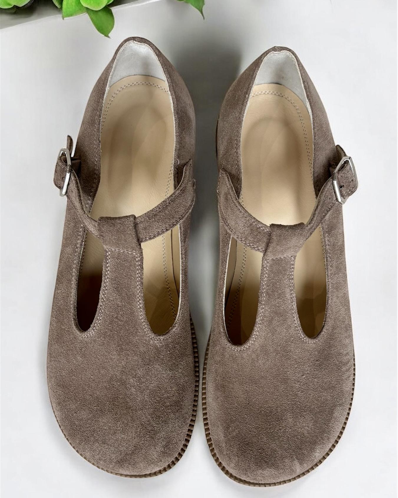 Сандалии MARANDI Mary Jane анатомические женские натуральная замша р. 37 24 см Капучино (Color-Mary-37-Capuchino) - фото 4