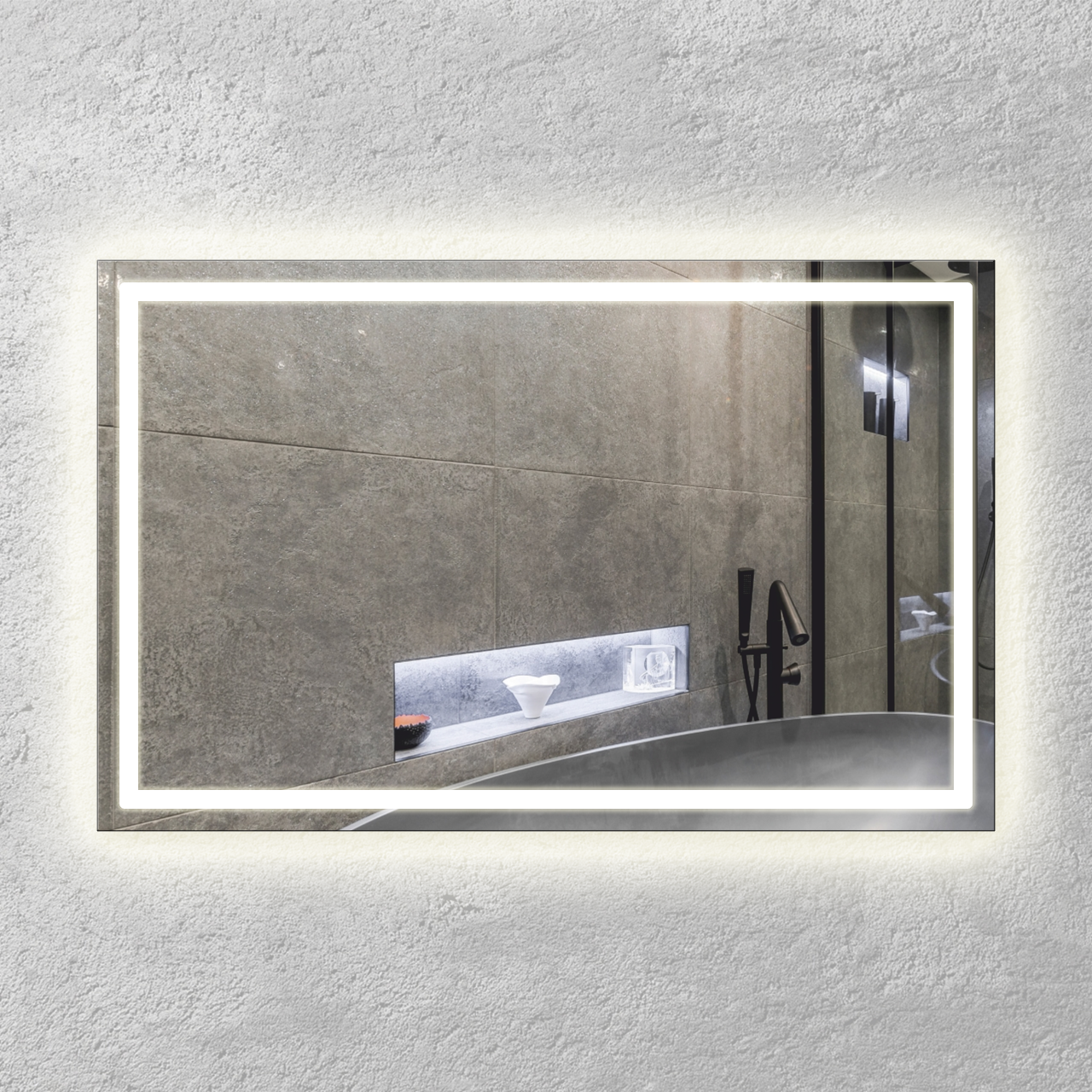 Дзеркало для ванної №24 з LED підсвіткою 1000х800 мм (29954246)