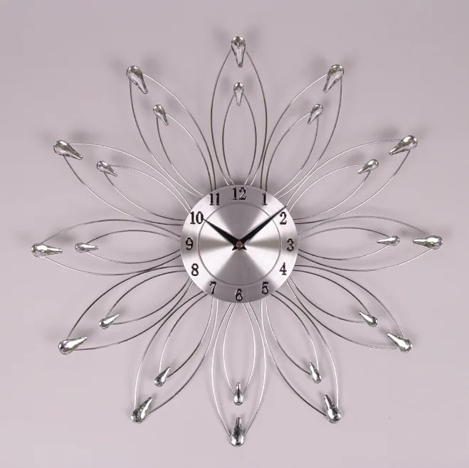 Часы металлические Flora с стразами D-48см.(9290)