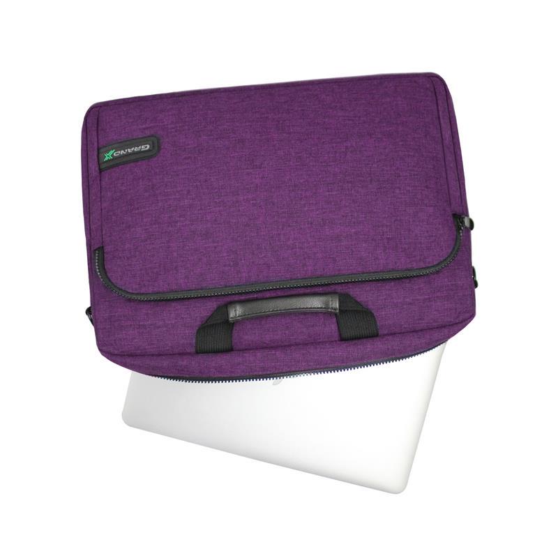 Сумка для ноутбука Grand-X SB-138P Zipper 14" Purple (26449054) - фото 2 Сумка для ноутбука Grand-X SB-138P Zipper 14" Purple (26449054) - фото 2