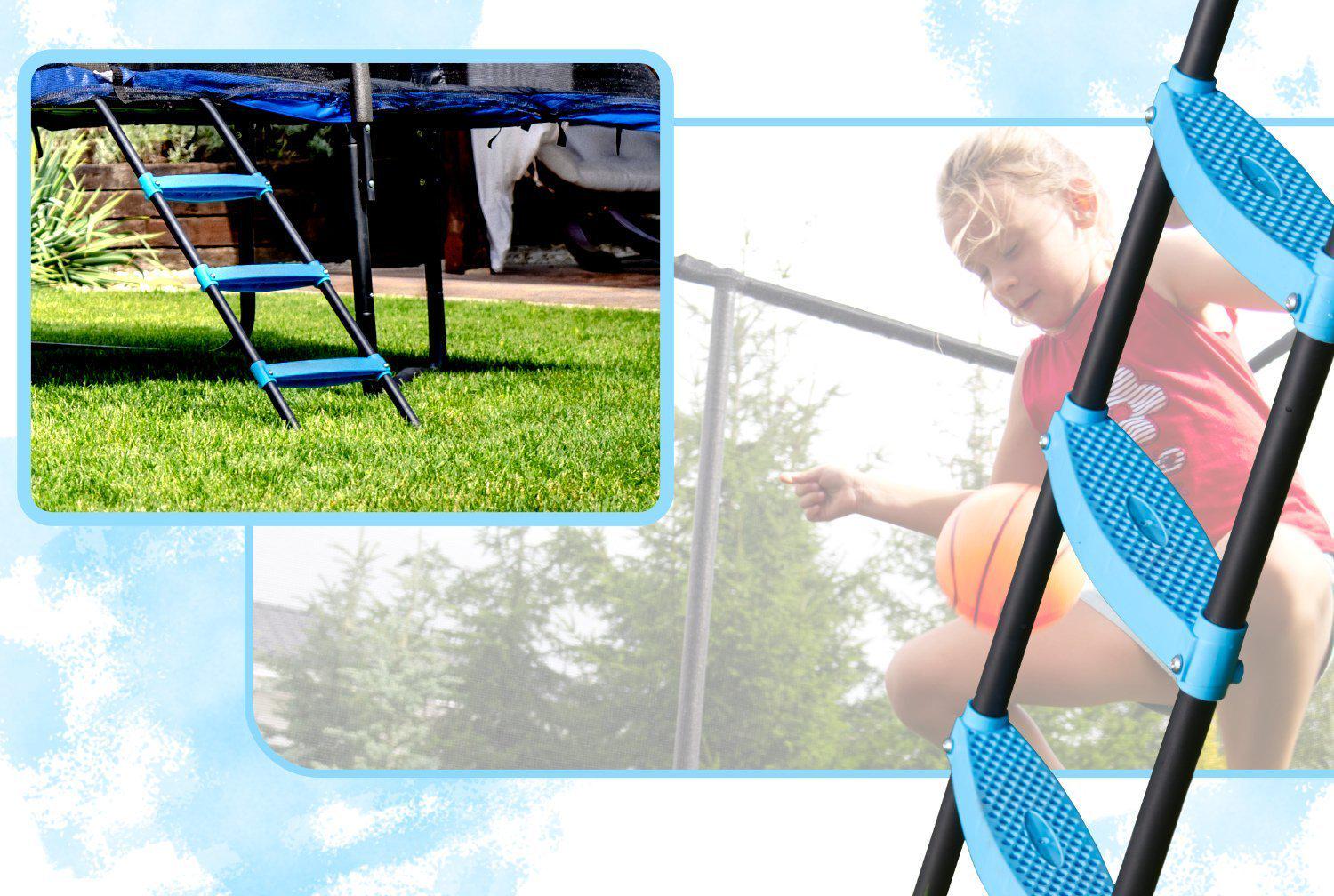 Батут Thunder OUTSIDE PHENOM с наружной сеткой 8 х 12 футов Черно-голубой (407472) - фото 4 Батут Thunder OUTSIDE PHENOM с наружной сеткой 8 х 12 футов Черно-голубой (407472) - фото 4