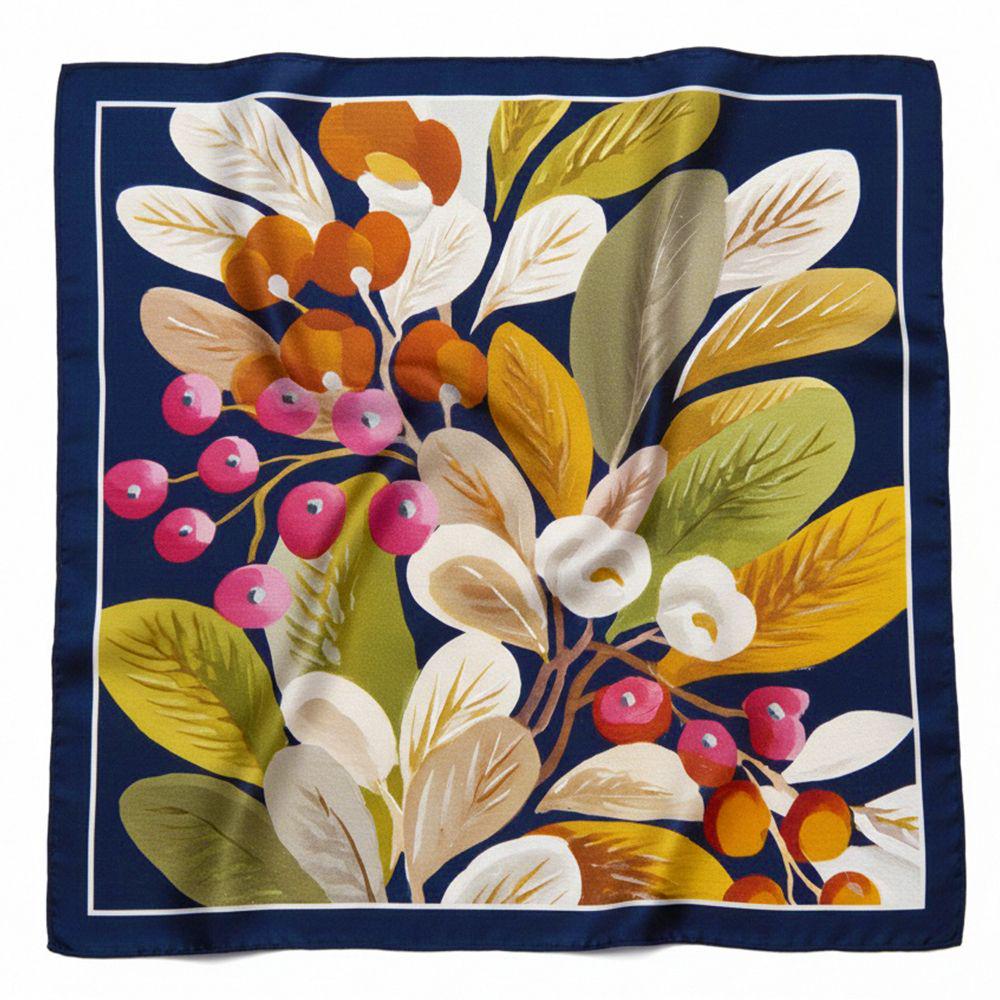 Платок шелковый Ягоды 68х68 см (HUST_25M051)
