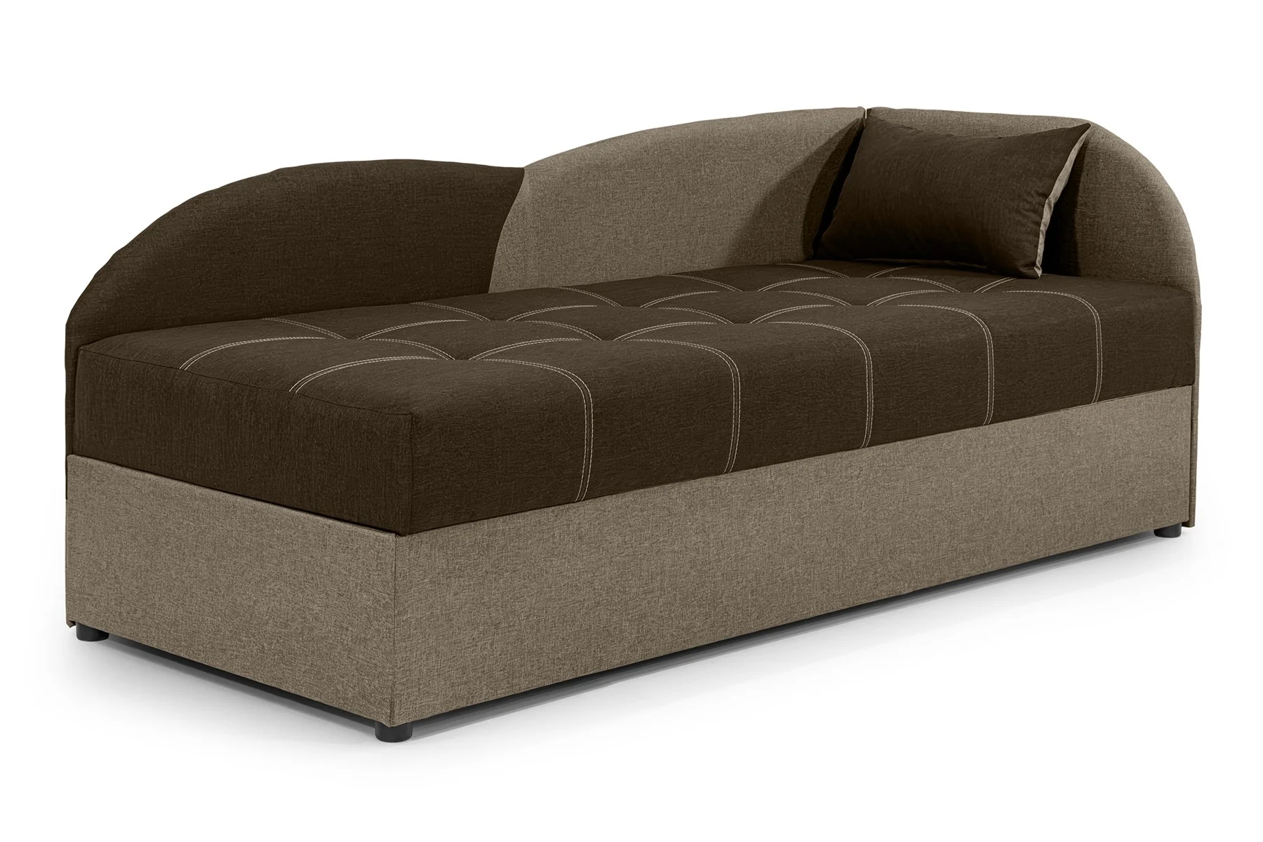 Диван-кровать Волна 198х80 см Коричневый с бежевым (25484940)