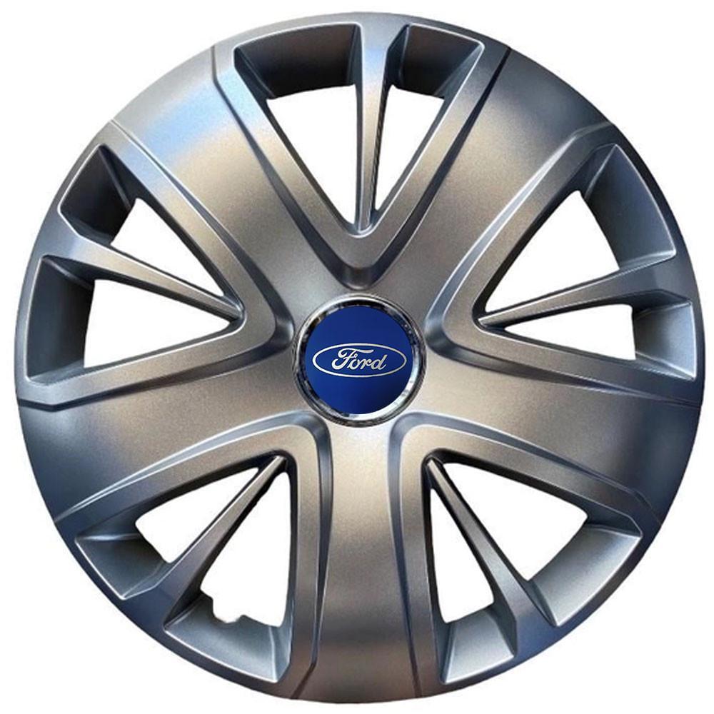 Колпаки SJS 428 с логотипом Ford R16 4 шт. Серебристый (2654555508)