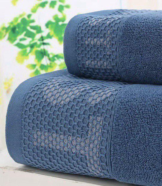 Набір рушників Optimistic 2в1 140х70 см/74х34 см Синій (RBathBlueOPTIMISTIC) - фото 3 Набір рушників Optimistic 2в1 140х70 см/74х34 см Синій (RBathBlueOPTIMISTIC) - фото 3