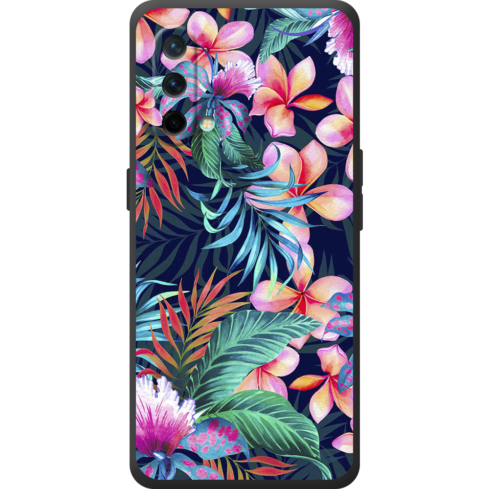 Чехол BoxFace OnePlus Nord CE 5G flowers in the tropics Черный силикон (44513-up1971-44510)