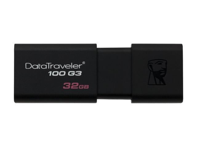 Флешка Kingston DT 100 G3 USB 3.0 32 GB Чорний (DT100G3/32GB) - фото 1